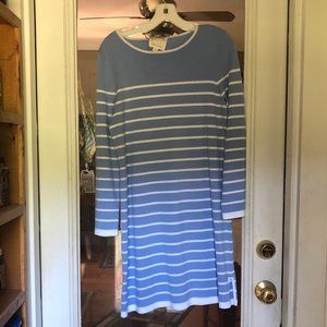 Sail to Sail Long Sleeved Striped Knit Dress